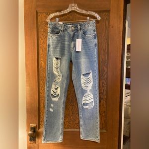 NWT Very distressed Jeans. Size 5 boyfriend jeans